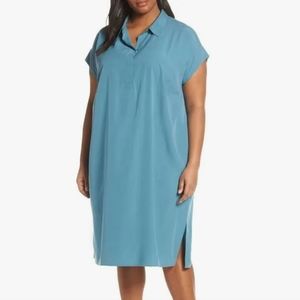 Eileen Fisher Blue Shift Dress Size Medium